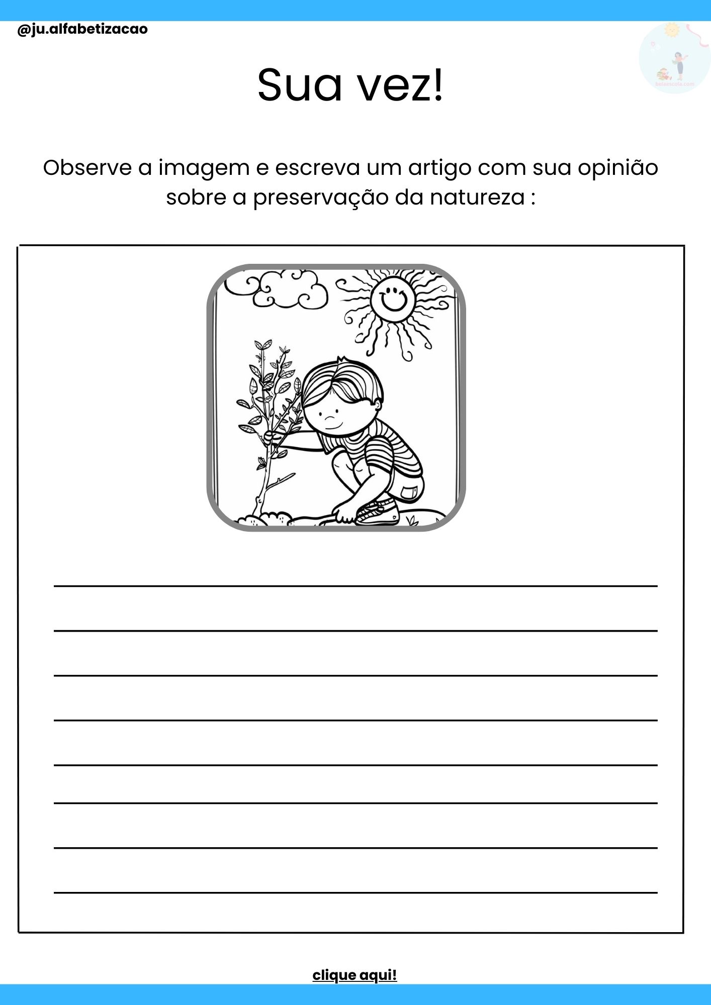 Atividade Escolar Imprimível Roxa e Rosa de Moral da História
